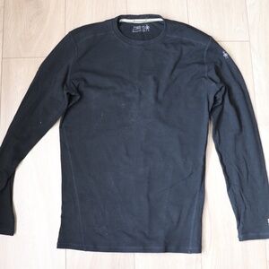 Mens Wool Base Layer Black Shirt